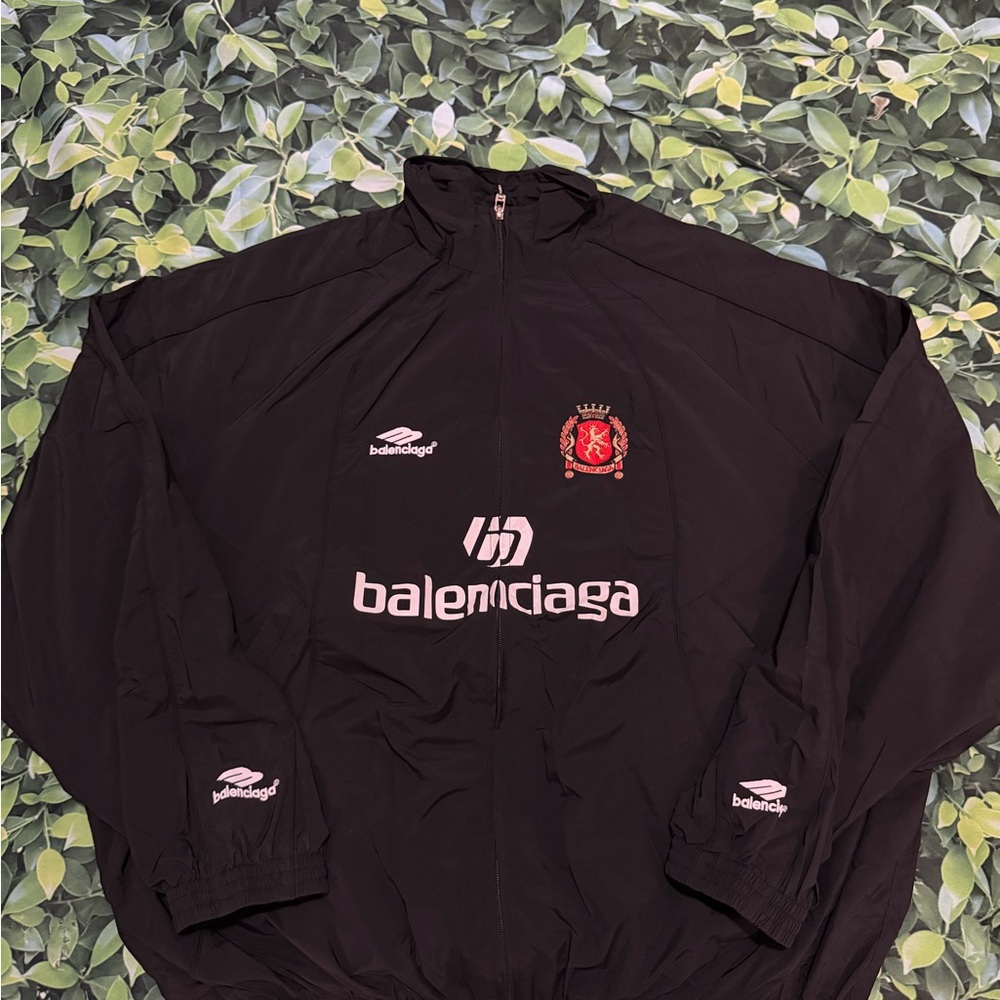 Balenciaga Black Windbreaker with Logo